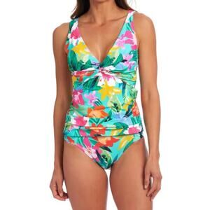 La Blanca LB2CA68W Twist Tankini Swim Set Sz 18 W Floral Tropical